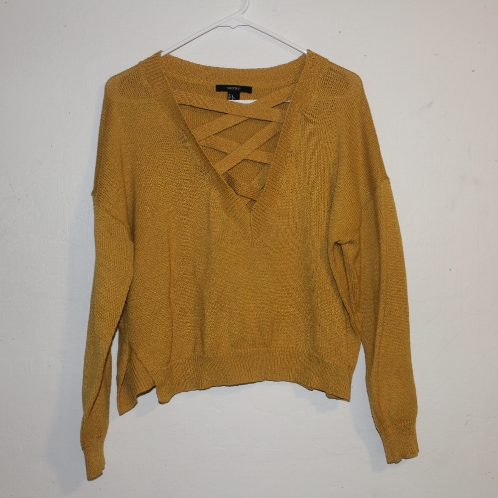 Forever 21 Mustard Sweater